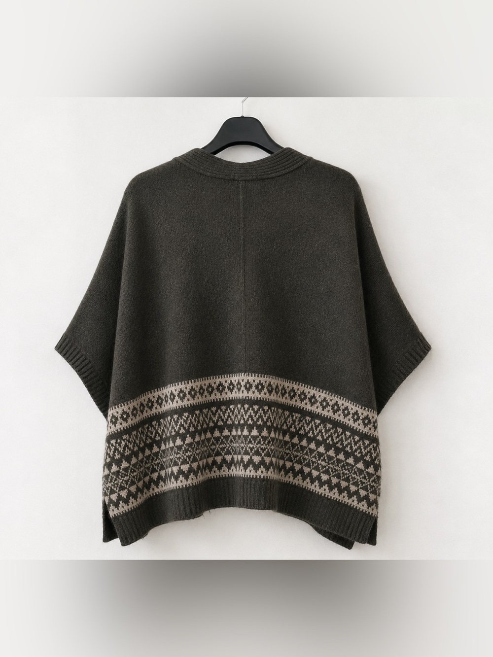 NWOT Coupe Collection Italian Alpaca Wool Mohair Oversized Cardigan Poncho Sz S - Picture 3 of 4